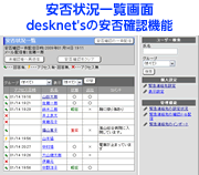 desknet'sの安否確認機能 安否状況一覧画面