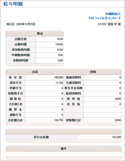 給与明細イメージ