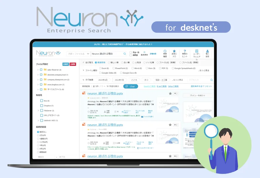 統合型全文検索システムNeuron ES for desknet's