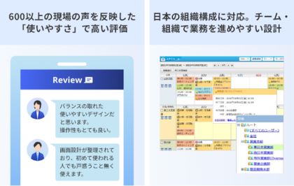 現場の声を反映した使いやすい操作画面