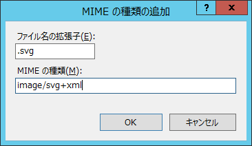 「MIMEの種類の追加」