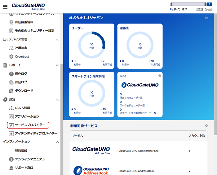 ダッシュボード