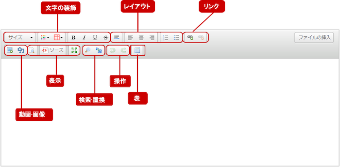 リッチテキストエディター