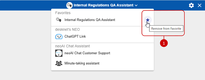 Remove from Favorites