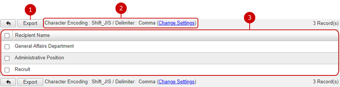 To Save Recipient(s) to File (Export)