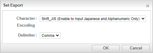 select the character encoding and the delimiter