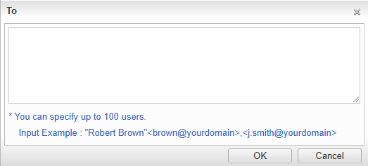 Batch input of addresses Dialog