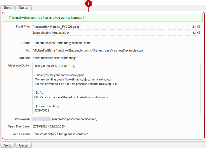 Check the Send File Content