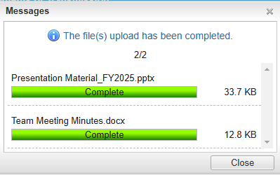 File Upload Dialog