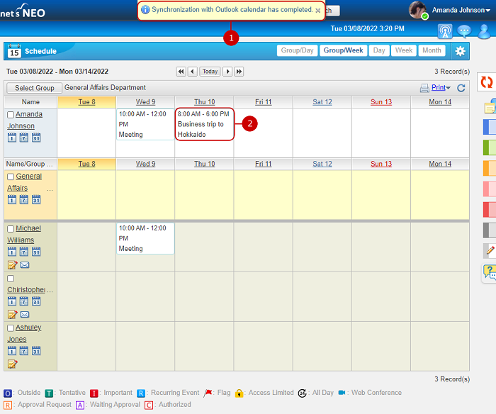 Sync With Outlook Calendar Schedule Data 