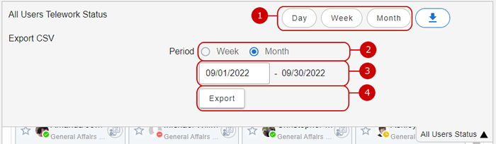 Saving All Users Telework Status to a File (Export)