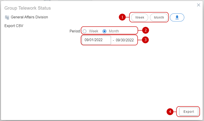 Saving Group Telework Status to a File (Export)