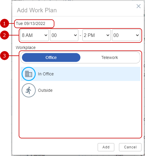 Add Work Plan Dialog