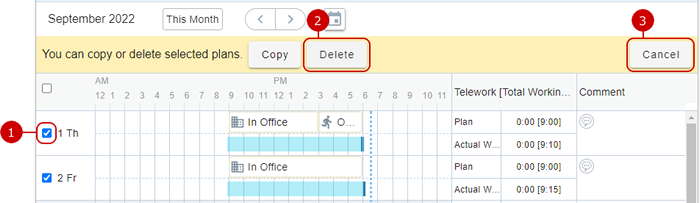Selecting Copy Target