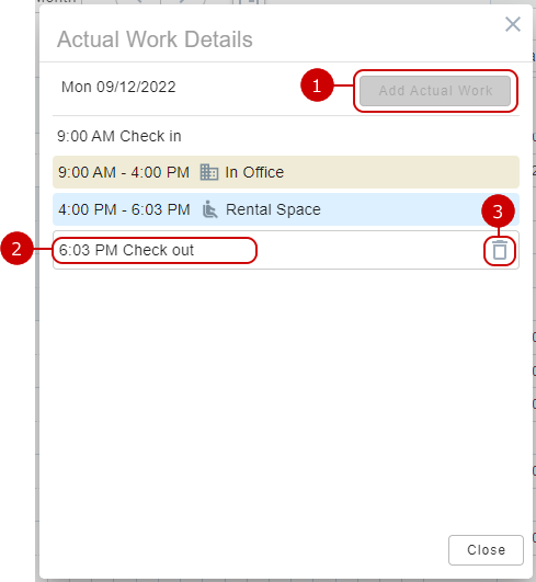 Today Actual Work (User Has Already Checked Out)
