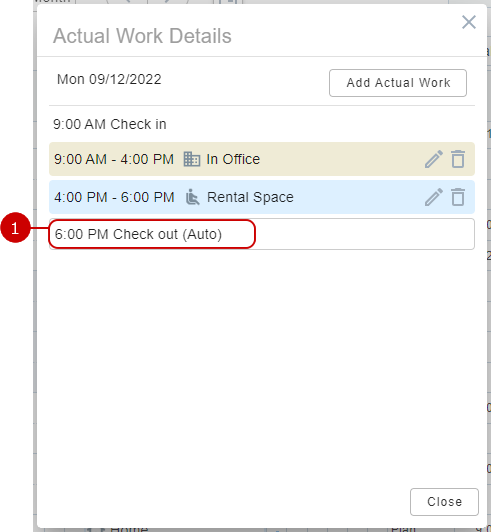 Today Actual Work (Automatic Checkout)