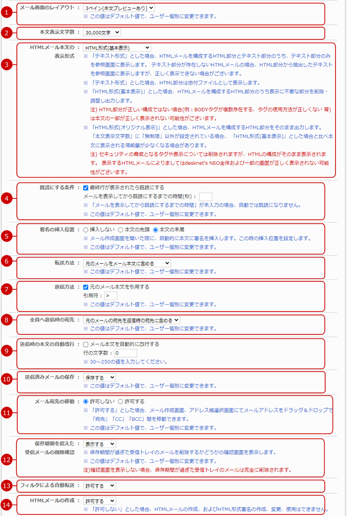 メール機能について