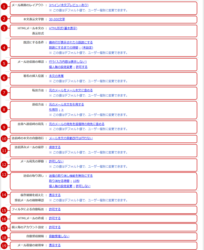 メール機能について