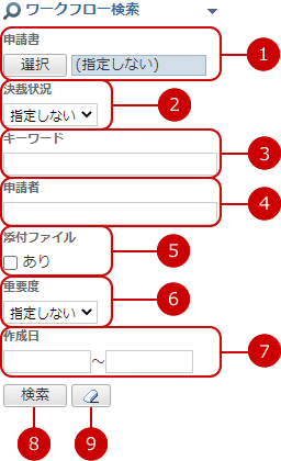 申請を検索する