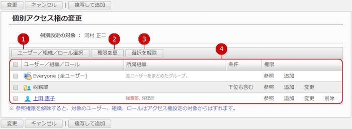 ユーザーにスケジュールのアクセス権を設定する