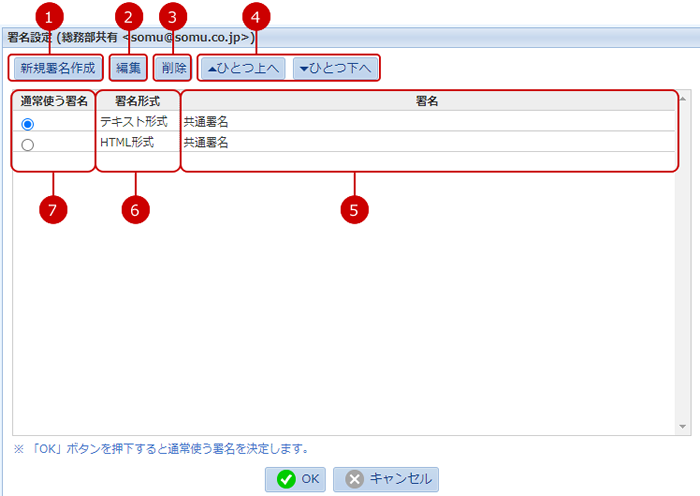 署名一覧