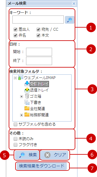 メールを検索する