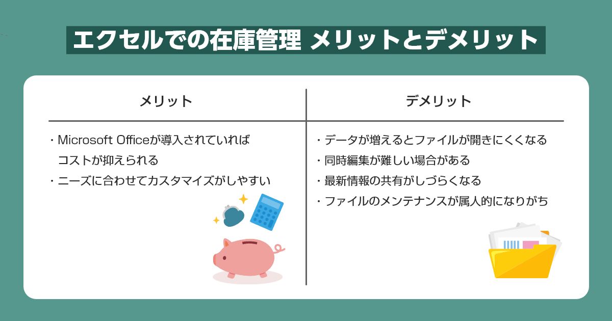 エクセル在庫管理のメリットとデメリット