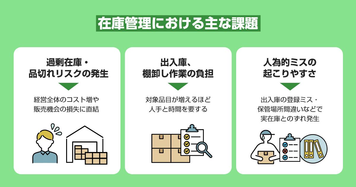 在庫管理における主な課題