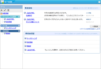 テーマごとに議論・情報共有の場を提供