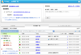 安否状況の共有、代理連絡