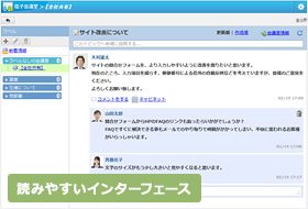過去の経緯や知識の共有が簡単に