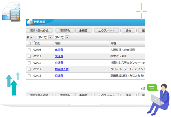 仮払精算で精算処理の効率アップ