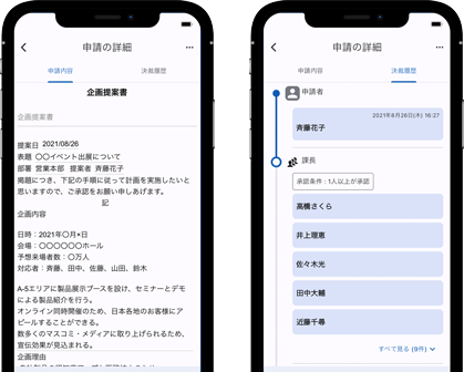 申請をすばやく承認