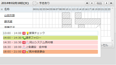 desknet's NEO V2.0前後の予定確認