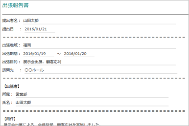 出張報告書