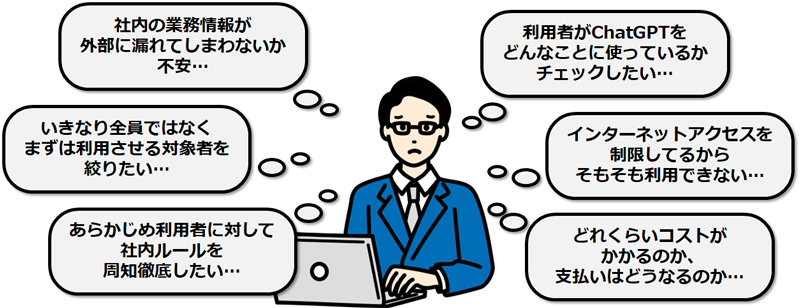 業務でChatGPTを利用させる不安