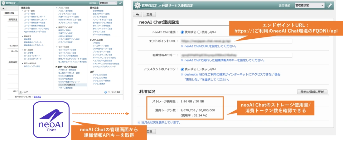 neoAI Chat連携の利用を開始する