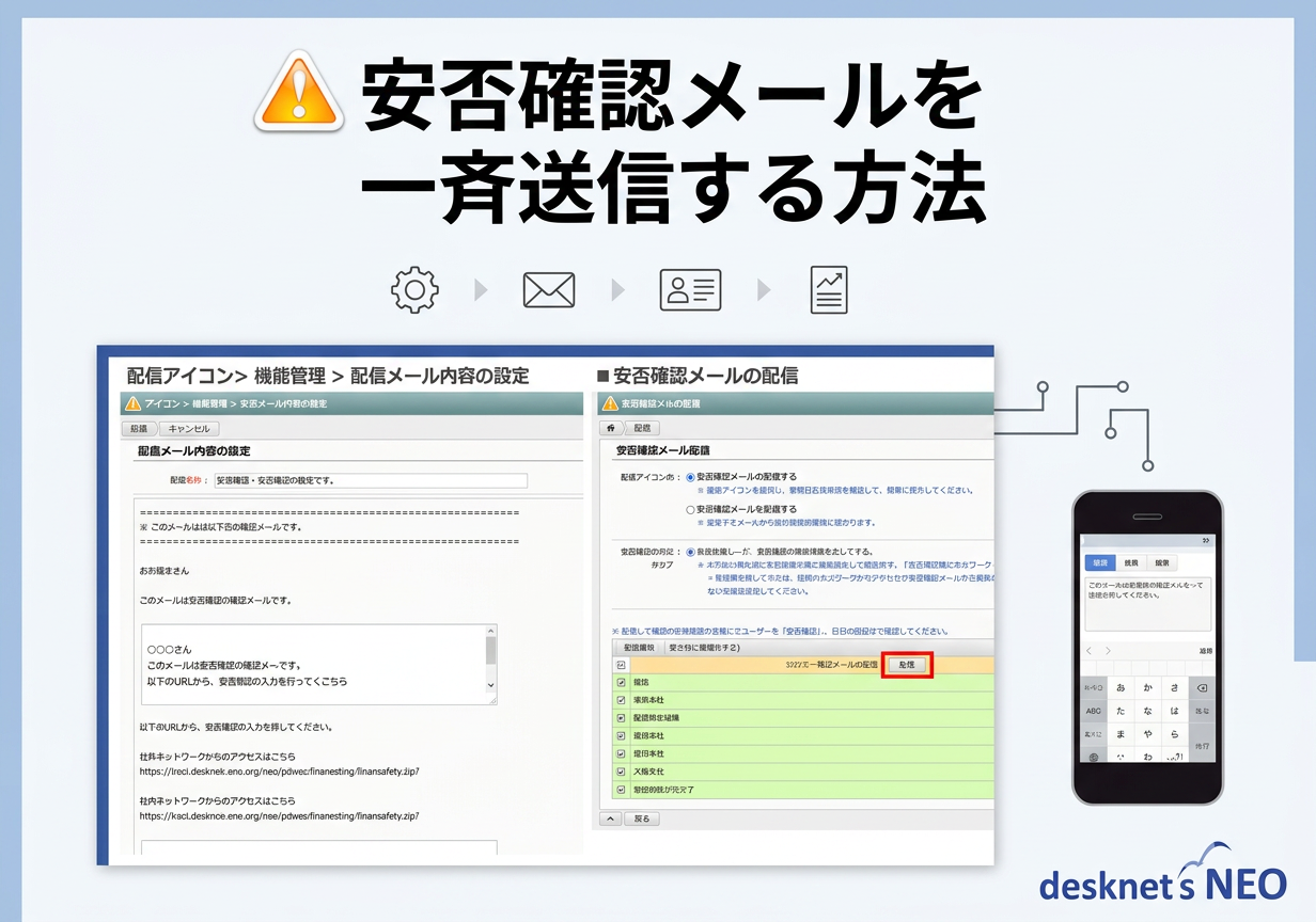 安否確認メールを一斉送信する方法