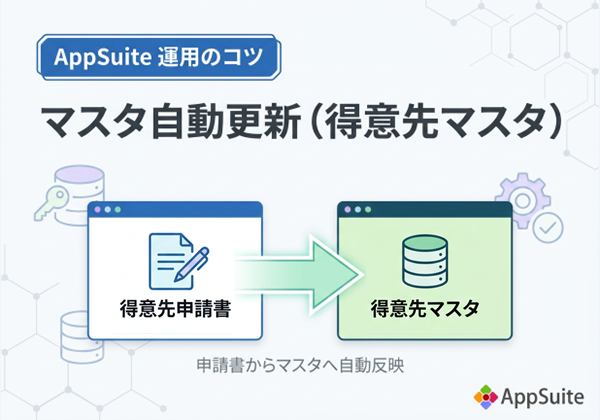 【AppSuite 運用のコツ】マスタ自動更新（得意先マスタ）