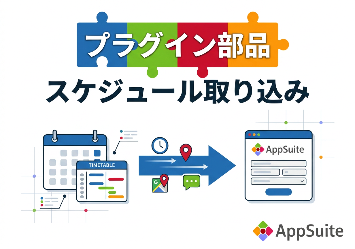 プラグイン部品：スケジュール取り込み