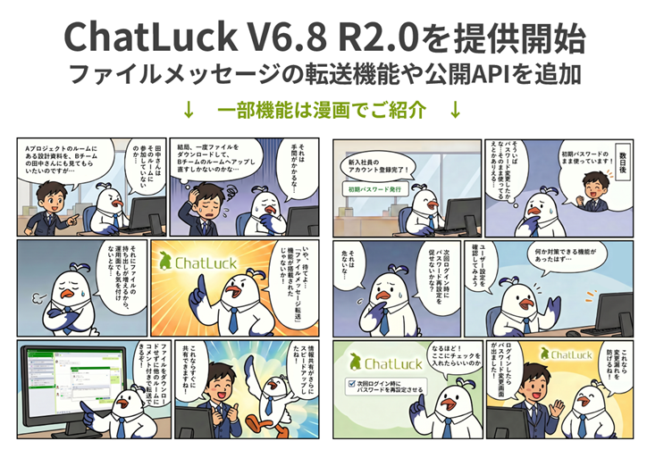 ChatLuck V6.8 R2.0を提供開始！（ファイルメッセージの転送機能や公開APIを追加）