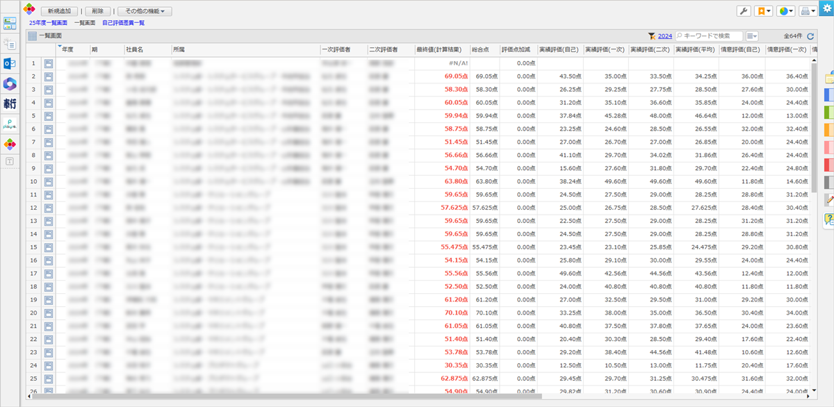 アイテップ様：人事評価一覧②