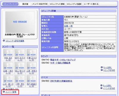 コミュニティトップ