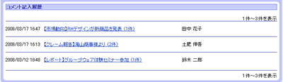 コメント履歴一覧