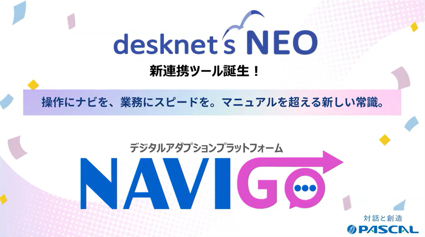 desknet’s NEOに ノーコードでガイドを付ける画期的な新ツール NAVI GOのご紹介 表紙