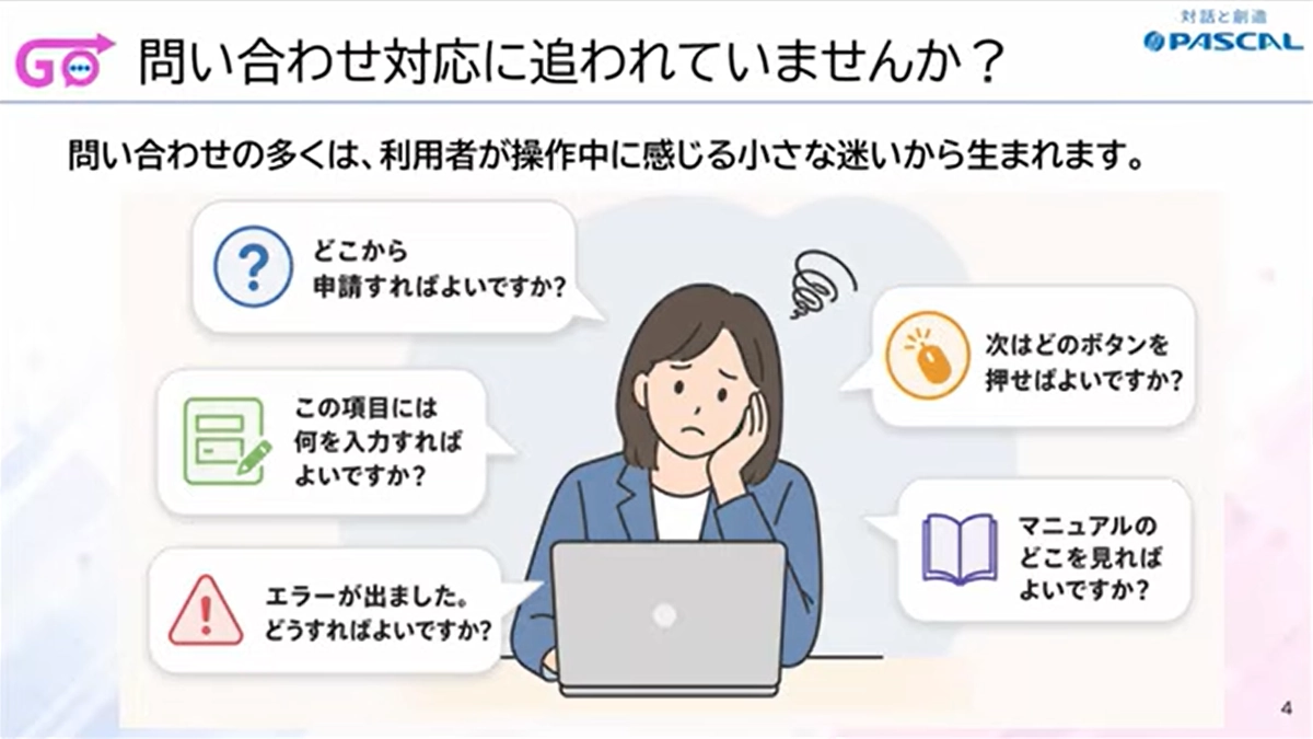 なぜ問い合わせは減らないのか?NAVI GOで実現。「迷わせない」システム運用へ。 2ページ目